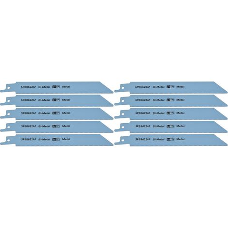 Reciprocating Saw Blade Metal 150mm 24tpi Bi Metal Pack of 10 (1/2)