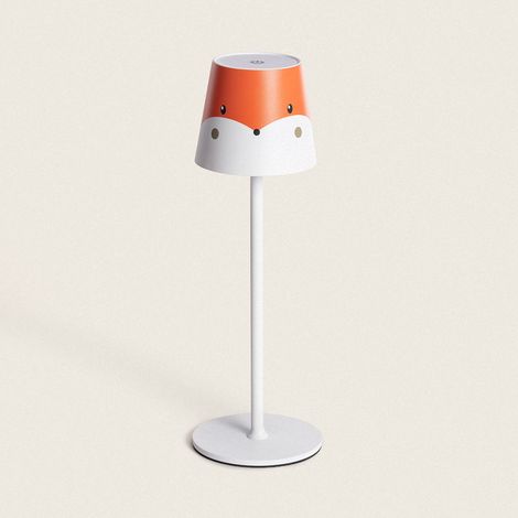 LED-Tischlampe 3W Tragbar aus Metall mit wiederaufladbarem USB Akku Anisa Orange