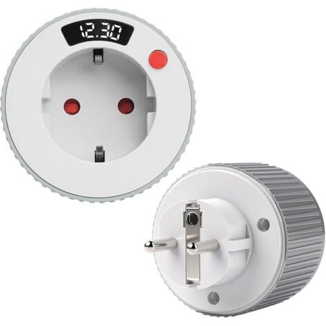 Prise Minuteur, 1 Minutos a 24 Horas Countdown Timer Prise, Minuteur Prise avec Affichage LED, 16A 3680W, pour Appareils Électroménagers (1/5)