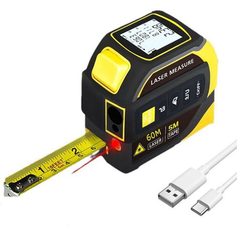 ALLIANDISLe télémètre laser de 60 mètres est équipé d'une bande de mesure laser de 5 mètres, de 8 modes de mesure, d'une mesure d'angle électronique à deux axes et d'une capacité de stockage de 50 ens (1/4)
