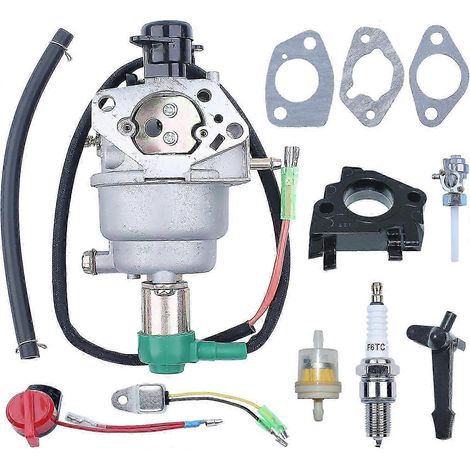 Kit carburateur universel pour moteur Honda GX390/GX340, comprenant bougie, joint, durite et filtre à carburant, compatible avec les générateurs 8, 9, 11 et 13 CV. (1/5)