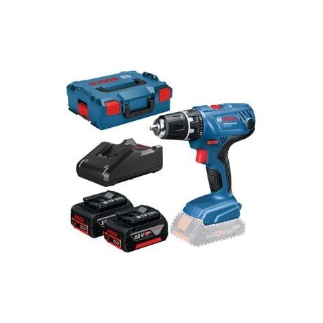 Bosch Akku-Bohrschrauber GSR 18V-21 / 2x 4,0 Ah Akku + Ladegerät in L-Boxx