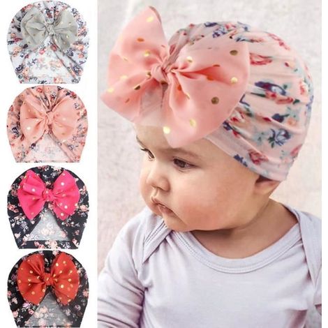 (Mehrere Farben) Set mit 4 elastischen Haarreifen für Babys und Mädchen (0–4 Jahre) – Verschiedene Farben – Baby – Mädchen (1/4)