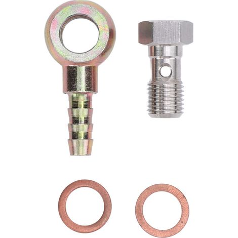 7/16 Zoll x 20 UNF Banjo-Adapter-Bremsflüssigkeitsbehälter-Schraubensatz aus Edelstahl mit 8-mm-Trägersystemen (1/5)