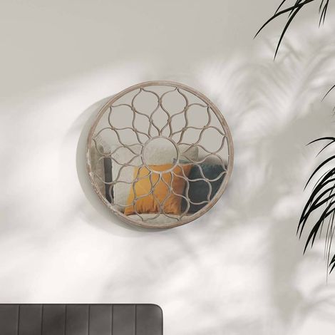 Miroir Sable Moderne - Miroir de Maquillage - pour Salon, Chambre, Salle de Bain - 40x3 cm Fer pour utilisation à l'intérieur Chic-733133 (1/4)