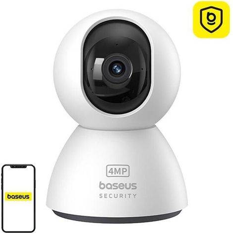 Cámara de vigilancia interior - BASEUS - P1 3K - Video 3K 4MP - Rotación 360°/Inclinación 90° - Zoom digital 8×