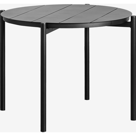 SKLUM Runder Esstisch aus Aluminium (Ø110 cm) Elton Schwarz Carbon                                  