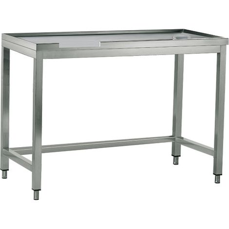 Table De Triage Droit Avec Trou, Pour Machines Avec Sortie à Gauche, L 2000 mm - Virtus - Z/TCD2000
