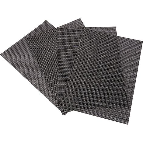 Lot de 4 sets de table isolants en PVC noir, style western. (1/4)