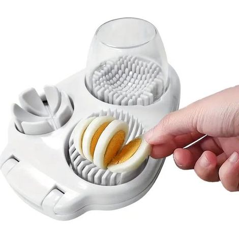 Cortador de huevos manual de 1 pieza con cuchilla circular, de Uso versátil para tortillas, ensaladas y desayunos (1/5)