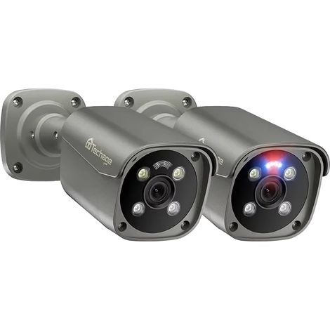 Caméra de sécurité, résolution 8MP, capacité de vision nocturne, 2pc 8MP Caméra (1/2)
