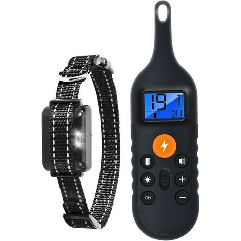 Wiederaufladbares Hundeerziehungshalsband mit Vibration, Ton und elektrischer Stimulation, IPX67 wasserdicht, geeignet für alle Hunde (1/3)