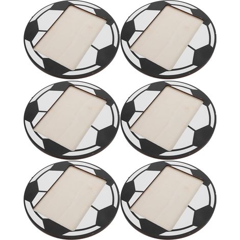 Cadres Photo Football en Bois de Peuplier 15x10 Cm, Lot de 6 Pièces, Cadre Photo Décoratif Rustique pour Bureau et Maison, Décoration de Table pour Fête Sportive ou (1/5)