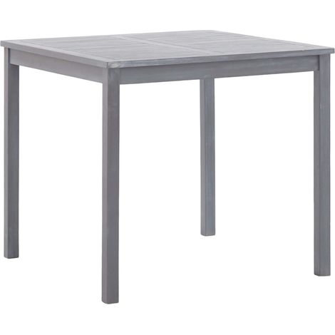 Gartentisch Grau 80x80x74 cm Massivholz Akazie