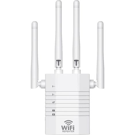 Ripetitore wireless, velocità 1200 Mbps, connettività quad-band, spina europea. (1/5)