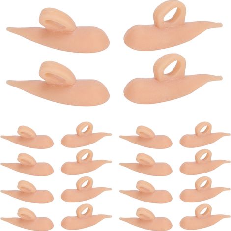 10 paires de coussinets orthopédiques SEBS pour orteils en marteau, un seul trou pour l'orteil du milieu, pour adultes. (1/5)