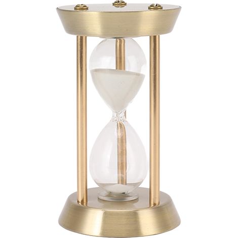 Sablier Métallique Décoratif Vintage 10 Minutes Sable Remplaçable Bronze Mini Horloge à Sable Brillant (1/5)