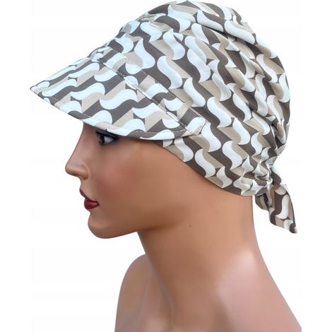 Turban pour femme Tess avec visière 418, foulard à volants, également après chimiothérapie (1/5)