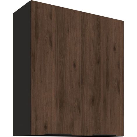 Küchen Hängeschrank 80 cm MONZA Okapi Nußbaum Küche Küchenzeile 90 cm hoch (1/5)
