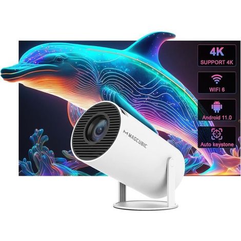 Projecteur Mini - Magcubic - HY300 - 4K - WiFi 6 - Bluetooth 5.0 - 130 Pouces