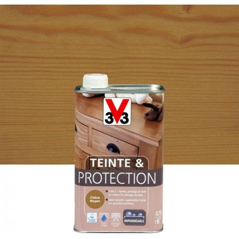 Tinta e protezione V33, 0,5 l, rovere medio opaco V33