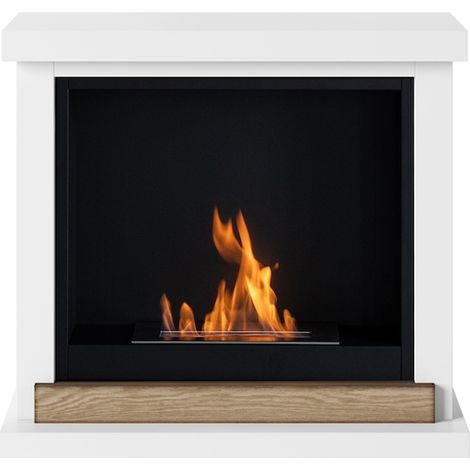 TAGU Cheminée bioéthanol - FreeFlame HAGEN - flamme réelle sans conduit - blanche (1/4)