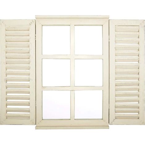 Spiegel Fenster mit Fensterläden 38,8x3,9x59 cm