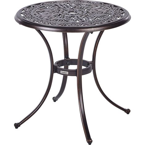 Bistro Table ANDALO 68 cm 68 cm Metal Brown (1/5)