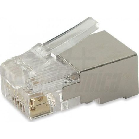 Alpha eletronica connettore rj45 passante cat.6 ftp  94-916/6 (1/3)