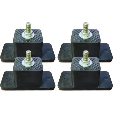 Amortisseurs de climatiseur - Supports de montage pour condenseurs de climatiseurs mini-split extérieurs, 4 pièces - Hauteur 5,5 cm (1/5)