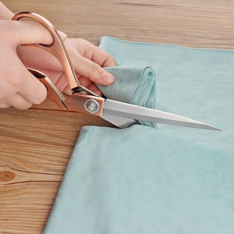 BEBUSINGOTO Ciseaux de couture haute performance 20 cm +26 cm - Ciseaux de coupe professionnels en acier inoxydable et cuivre pour tissu-cuir-tailleurs artistes