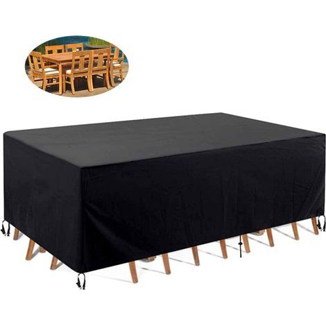 180x120x74cm, Waterproof Rectangular Garden Table Cover, 210D Anti-UV Protective Cover for Living Room Outdoor Table Tarpaulin