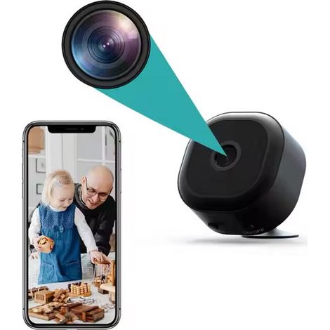 Mini caméra de sécurité - 1080p Full HD - Caméra espion - Avec application et vision nocturne - Sans fil - Idéale pour la maison, bébé et la voiture (1/5)