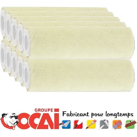 TOPLAK carton de 10 rouleaux OCAI laque en velours pur laine L.180 mm Poils: 4mm