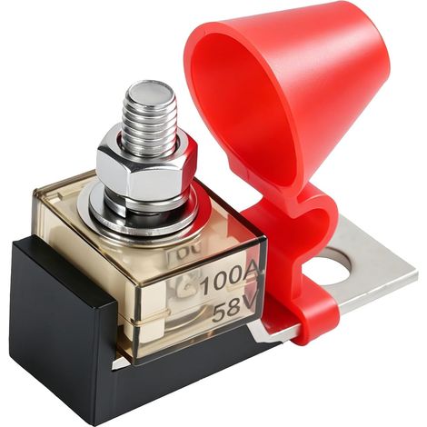Bornes porte-fusibles à boulon simple avec 100 A 58 V pour batterie de camion, alimentation camping-car, bateau, voiture (1/5)