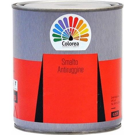Colorea vernice smalto + antiruggine bianco lucido 0,75lt applicato sulla ruggine blocca il processo di corrosione Bianco Lucido