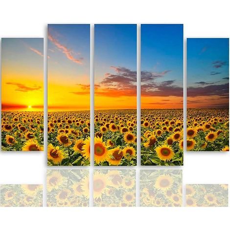 Tableau paysage tournesol - 150 x 100 cm (1/5)