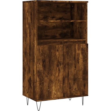 Credenza cassettiera cassettiera mobile contenitore organizer cucina soggiorno soggiorno alto 60 x 36 x 110 cm derivati del legno marrone 020033378