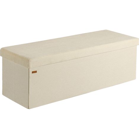 Banc en corde beige 114x38x38cm MDF pliable