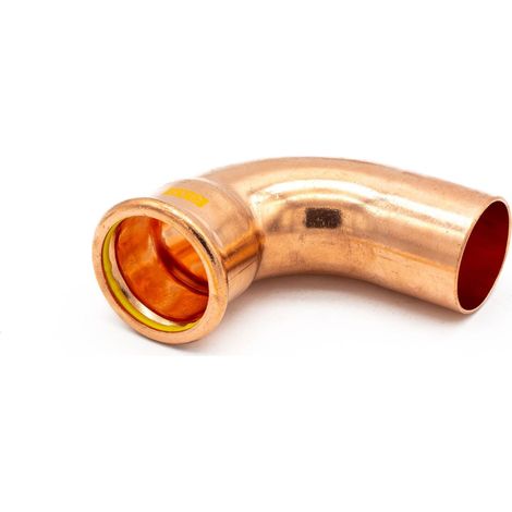 PrimaPress 42mm Copper Gas 90 Degree Elbow Fitting - WRAS Approved (1/3)