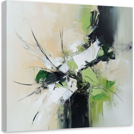 Wandbild Abstrakte grün-beige-schwarz 30x30 cm (1/5)