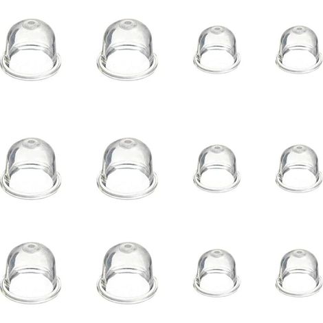 12 Pièces Carburateur Amorce Pompe Ampoule 19 mm et 22 mm Poire Pompe Amorcage Accessoires de Carburateur pour Debroussailleuse Tronçonneuse Souffleur Tondeuse (1/4)