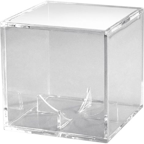 Acryl-Vitrinenkasten für Baseball mit UV-Schutz, transparenter Würfel mit Ständer, quadratische Box für einen 9-Zoll-Ball.