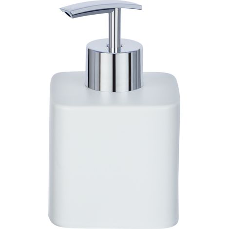 Spender mit Flüssigseifenpumpe, Keramikbehälter HEXA nachfüllbar - 290 ml, WENKO (1/4)