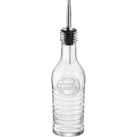 Oliera Bottiglia in Vetro Trasparente con Dosatore Officina 1825 25 cl Bormioli