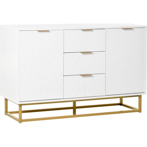Buffet design APHRODITE blanc et doré (1/5)