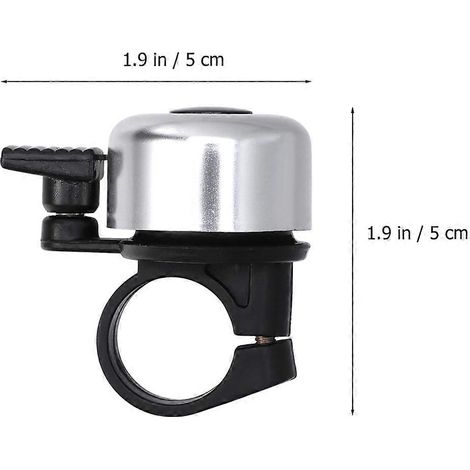 Sonnette de vélo en alliage d'aluminium, sonnette puissante à pression par le pouce, lot de 10 accessoires pour vélo (1/5)