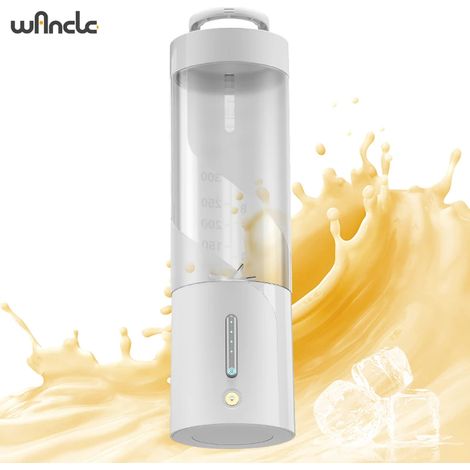 Extracteur de jus électrique portable (blanc), rechargeable par USB, capacité de 450 ml