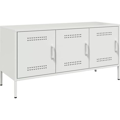 Maison Exclusive - TV-Schrank Weiß 100,5x39x50,5 cm Stahl