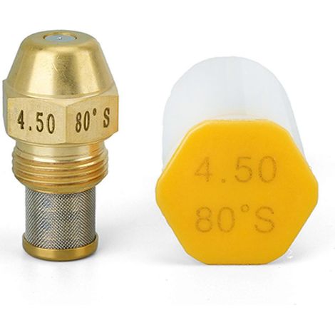 Compatible avec les injecteurs de carburant industriels en cuivre haute résistance, conception à 80 degrés, filtre intégré en acier inoxydable, fonctionnement fiable, débit de 4,50 gallons/heure. (1/5)